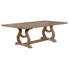 Coaster Brockway 104 Inch Extension Leaf Dining Table Barley Brown
