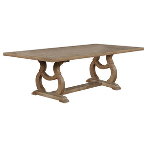 Coaster Brockway 104 Inch Extension Leaf Dining Table Barley Brown
