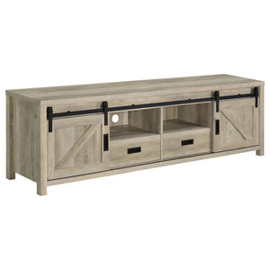 Coaster Madra 2-Door Engineered Wood 79 Inch TV Stand Distressed Pine