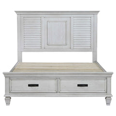 Coaster Franco 5-Piece King Storage Bedroom Set Distressed White
