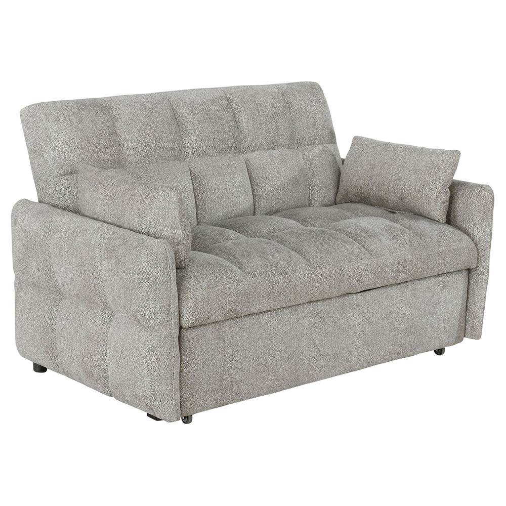Coaster Cotswold Upholstered Convertible Sleeper Sofa Bed Light Grey