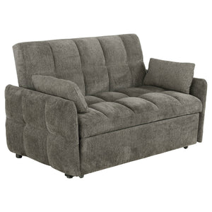 Coaster Cotswold Upholstered Convertible Sleeper Sofa Bed Dark Grey