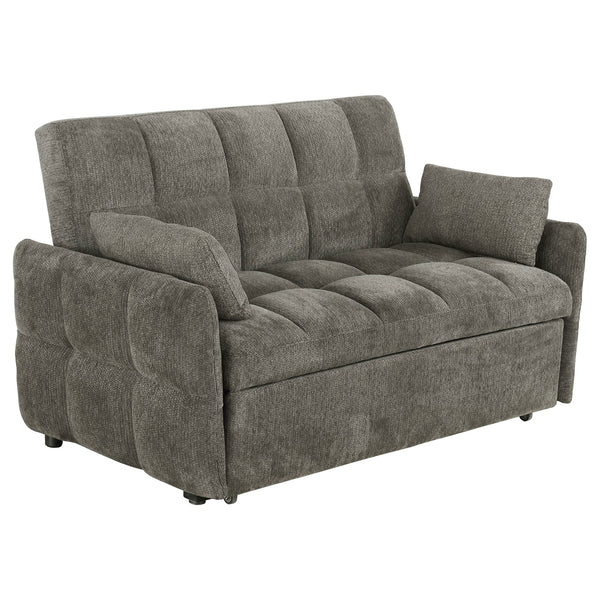 Coaster Cotswold Upholstered Convertible Sleeper Sofa Bed Dark Grey