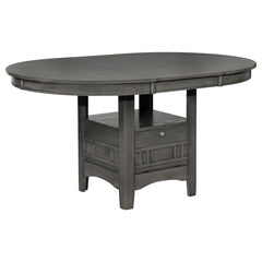 Coaster Lavon Oval 60 Inch Extension Leaf Dining Table Medium Grey