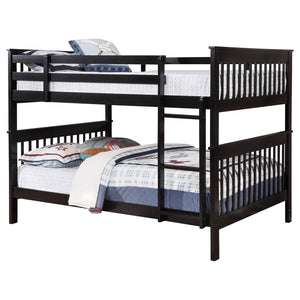 Coaster Chapman Wood Full Over Full Bunk Bed Black