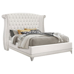Coaster Barzini Upholstered California King Wingback Bed White