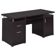 Coaster Tracy 55 Inch 2-Drawer Office Computer Desk Cappuccino