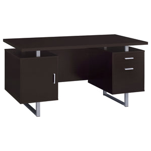 Coaster Lawtey 60 Inch 2-Drawer Office Computer Desk Cappuccino