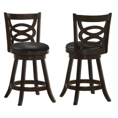 Coaster Calecita Wood Swivel Counter Stool Cappuccino