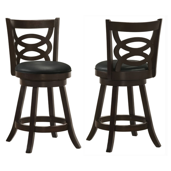 Coaster Calecita Wood Swivel Counter Stool Cappuccino