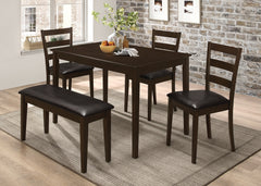 Coaster Guillen 5-Piece Rectangular Dining Table Set Cappuccino