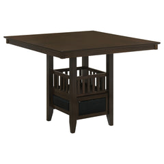 Coaster Jaden Square 47 Inch Counter-Height Dining Table Espresso