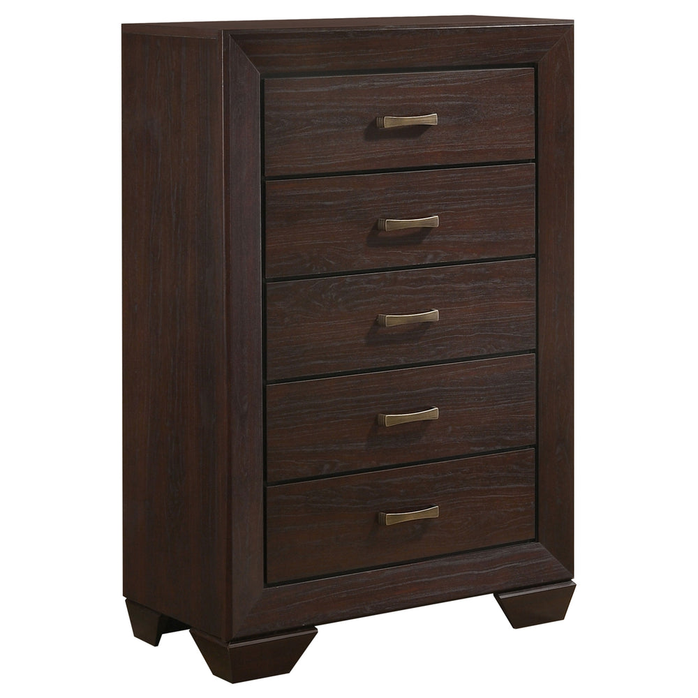 Coaster Kauffman 5-Drawer Bedroom Chest Dark Cocoa