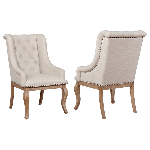 Coaster Brockway Upholstered Arm Chair Barley Brown