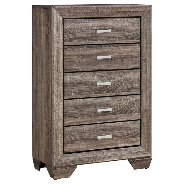 Coaster Kauffman 5-Drawer Bedroom Chest Washed Taupe