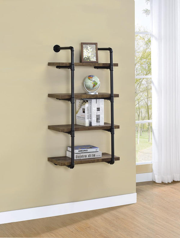 Coaster 24 Inch Wall Shelf Rustic Oak