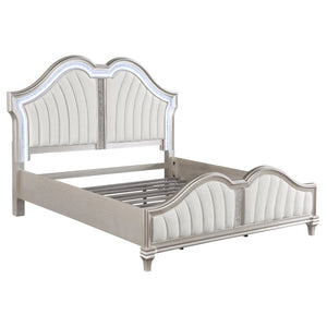 Coaster Evangeline 4-Piece California King Bedroom Set Silver Oak