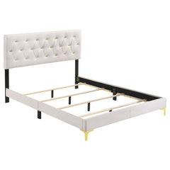 Coaster Kendall Upholstered King Panel Bed White