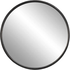 Uttermost Dawsyn Aged Black Round Mirror