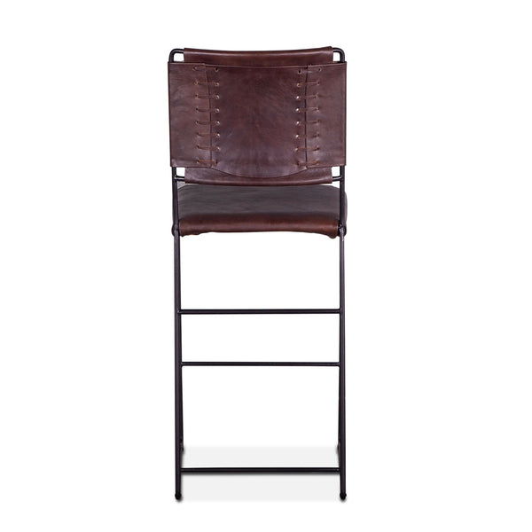 Home Trends Design New York Counter Armless Chair Chocolate Leather