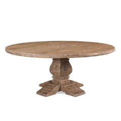 Home Trends Design San Rafael 72-Inch Round Mango Wood Dining Table