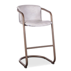 Home Trends Design Portofino Leather Bar Chair Vintage White