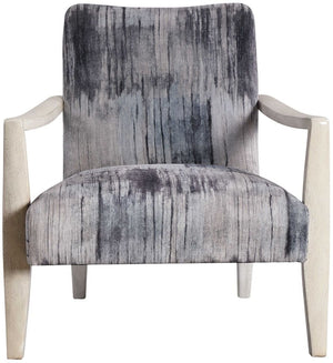 Uttermost Watercolor Gray/Natural Off-White Chenille Accent Chair