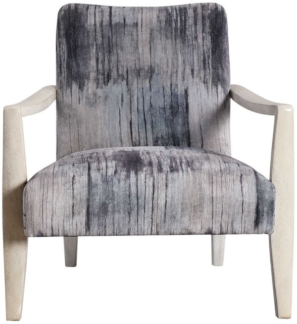 Uttermost Watercolor Gray/Natural Off-White Chenille Accent Chair