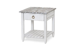 Seawinds Picket Fence End Table Grey/Blanc Finish