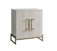 Steve Silver Larkin Faux-Marble Wine Cabinet With Copper Hardware
