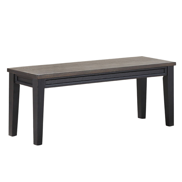 Steve Silver Raven Noir Driftwood Two-Tone Bench In Ebony