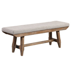 Steve Silver Riverdale Driftwood Upholstered Bench