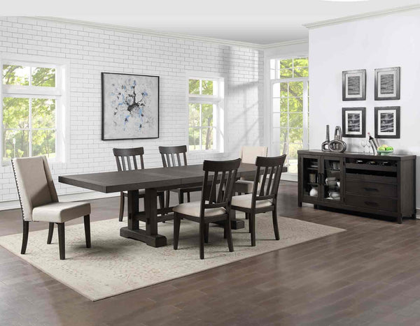 Steve Silver Napa Counter-Height Table & 6 Chairs In Dusky Cedar