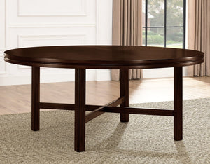 Steve Silver Hartford 72-Inch Round Dining Table In Deep Espresso Finish