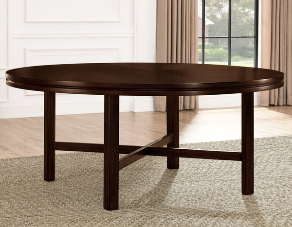 Steve Silver Hartford 72-Inch Round Dining Table In Deep Espresso Finish