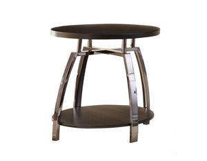 Steve Silver Coham End Table In Black Nickel