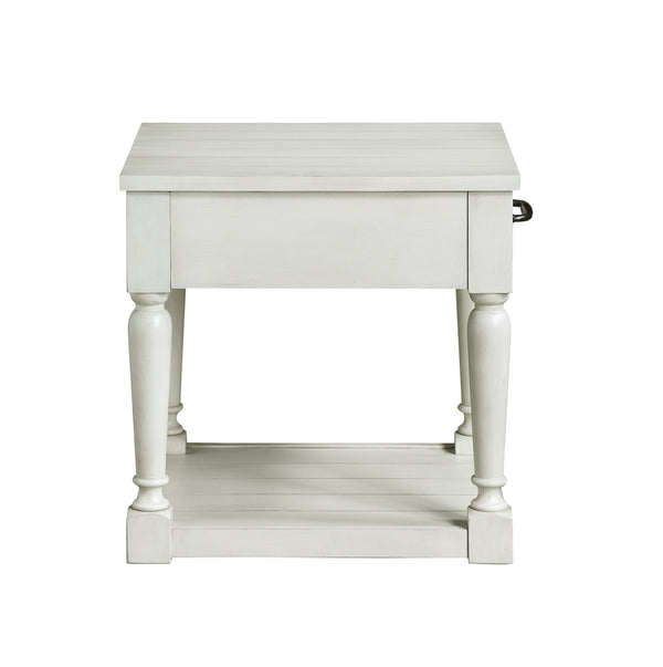 Steve Silver Hemingway End Table In Alabaster