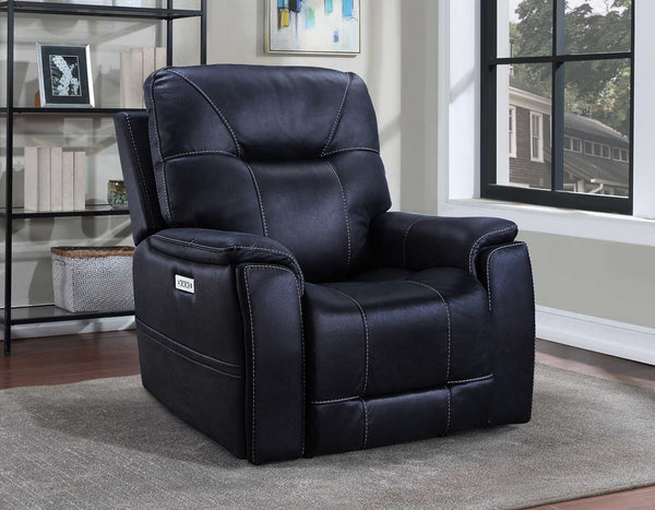 Steve Silver Lexington Power Media Recliner Ocean Blue