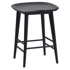 Steve Silver Hilton 24-Inch Backless Counter-Height Stool In Modern Black