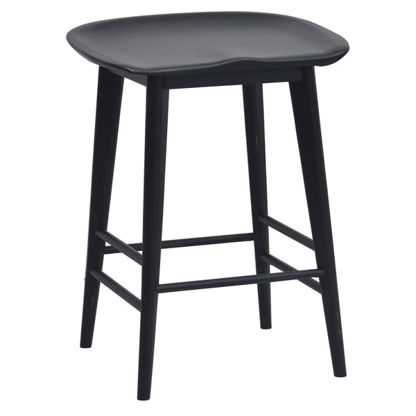 Steve Silver Hilton 24-Inch Backless Counter-Height Stool In Modern Black