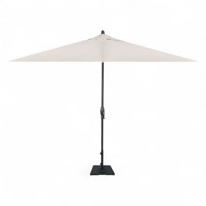 Treasure Garden Vanilla Auto Tilt Market Anthracite Pole Umbrella with 50Lb Art Deco Base