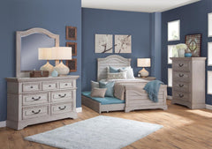 American Woodcrafters Stonebrook 4-Drawer Chest Light Distressed Antique Gray