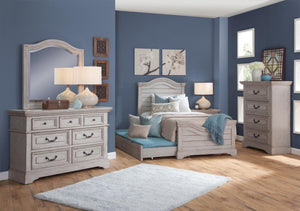 American Woodcrafters Stonebrook 4-Drawer Chest Light Distressed Antique Gray