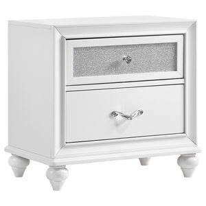 Coaster Barzini 5-Piece King Button Tufted Bedroom Set White