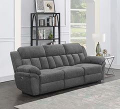 Coaster Bahrain Upholstered Power Sofa Charcoal