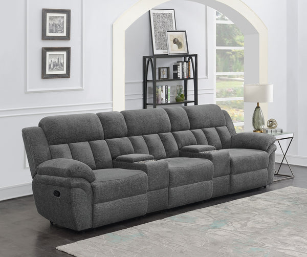 Coaster Bahrain 5-Piece Upholstered Home Theater Seating Charcoal
