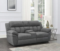 Coaster Bahrain Upholstered Power Loveseat Charcoal