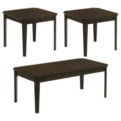 Coaster Amaro 3-Piece Coffee & End Table Set Dark Brown