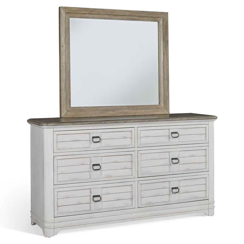 American Woodcrafters Meadowbrook Dresser Whitewash/Sand