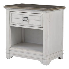 American Woodcrafters Meadowbrook 1-Drawer Nightstand Whitewash/Sand